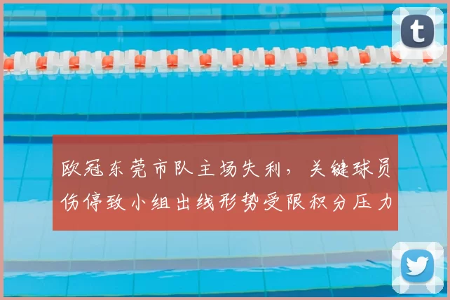 欧冠东莞市队主场失利,关键球员伤停致小组出线形势受限积分压力增大